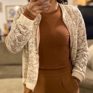 H.I.P Lace Bomber Jacket